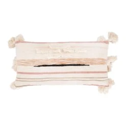 3R Studios Pink And Brown Striped Kilim Lumber 28 In. X 14 In. Throw Pillow 11 3R Studios Pink And Brown Striped Kilim Lumber 28 In. X 14 In. Throw Pillow -Tool Discount Store 3r studios throw pillows df1644 4f 1000