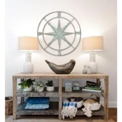 3R Studios 41 In. X 41 In. Distressed Aqua Iron Metal Wall Compass 7 3R Studios 41 In. X 41 In. Distressed Aqua Iron Metal Wall Compass -Tool Discount Store aqua 3r studios decorative letters da6886 4f 1000