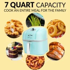 Nostalgia Classic Retro 7 Qt. Aqua Air Fryer 11 Nostalgia Classic Retro 7 Qt. Aqua Air Fryer -Tool Discount Store aqua nostalgia air fryers claf7aq 4f 1000