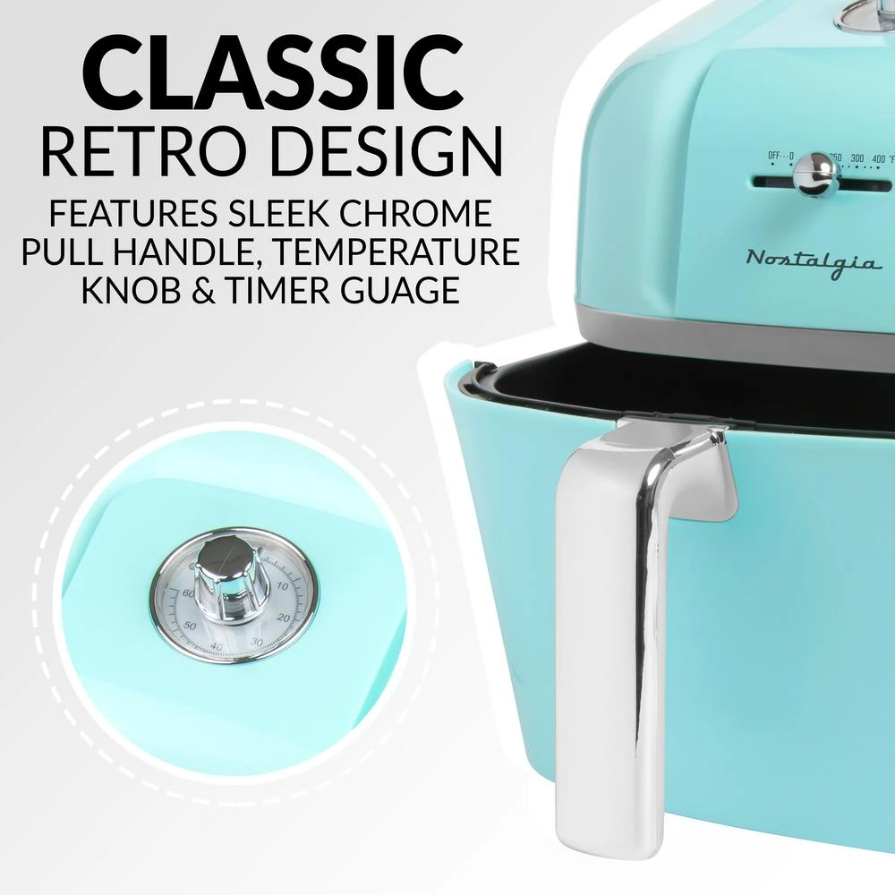 Nostalgia Classic Retro 7 Qt. Aqua Air Fryer 8 Nostalgia Classic Retro 7 Qt. Aqua Air Fryer - Image 6