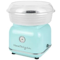 Nostalgia Retro Aqua Electric Cotton Candy Maker With 2-Reusable Cotton Candy Cones
