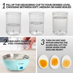 Nostalgia 7-Egg Aqua Egg Cooker -Tool Discount Store aqua nostalgia egg cookers ec7aq 1f 1000