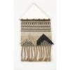 LR Home Trellis Beige / Charcoal Geometric Braided Fringed Wall Tapestry -Tool Discount Store beige charcoal lr home tapestries wallh80222bcl1622 64 1000
