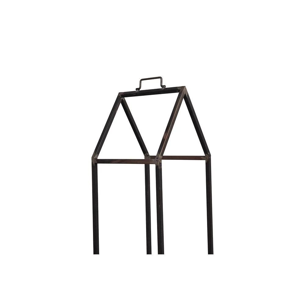 3R Studios House Shaped Metal Log Holder 5 3R Studios House Shaped Metal Log Holder - Image 3