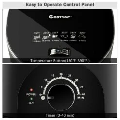 Costway 3.5 Qt. Electric Stainless Steel Air Fryer Oven Oilless Cooker 1300-Watts Auto Shut Off -Tool Discount Store black and silvery costway air fryers ep23972 66 1000