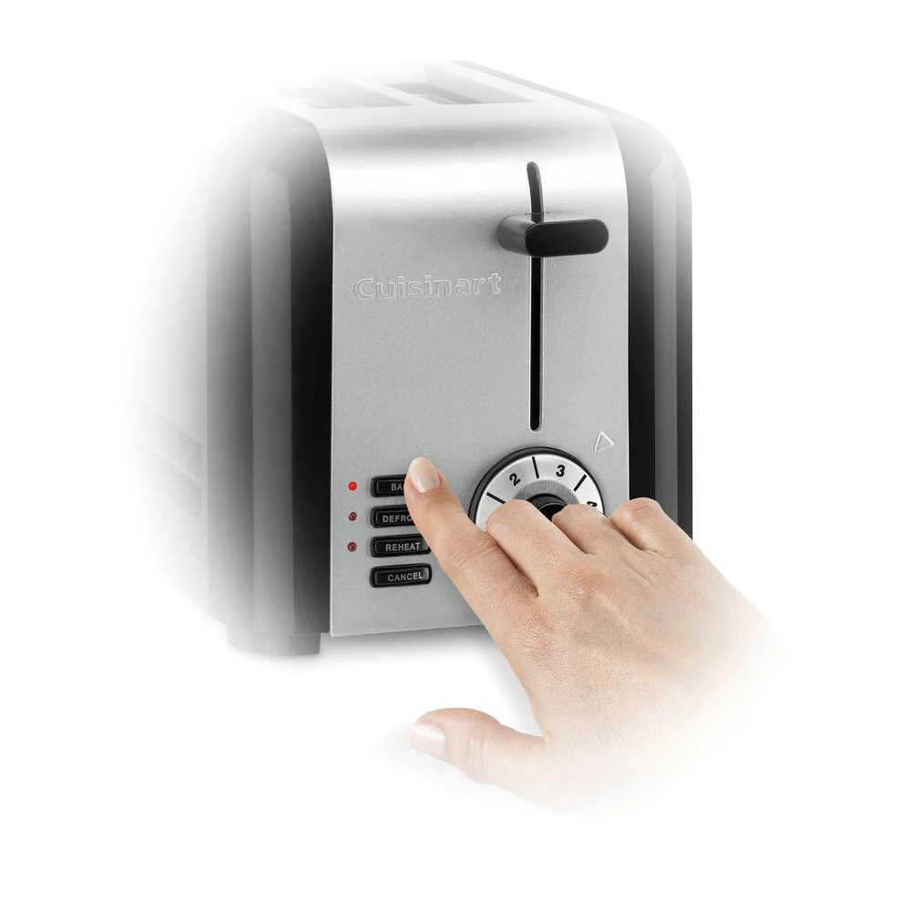 Cuisinart Compact 2-Slice Black And Stainless Steel Wide Slot Toaster 5 Cuisinart Compact 2-Slice Black And Stainless Steel Wide Slot Toaster - Image 3