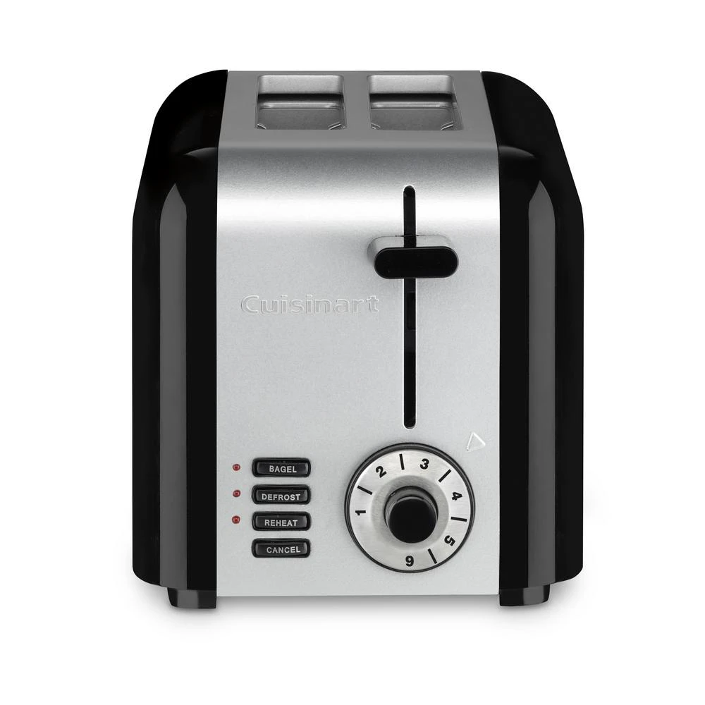 Cuisinart Compact 2-Slice Black And Stainless Steel Wide Slot Toaster 3 Cuisinart Compact 2-Slice Black And Stainless Steel Wide Slot Toaster