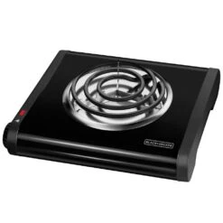 Black & Decker BLACK+DECKER 6 In. Single Burner Black With Temperature Control Hot Plate