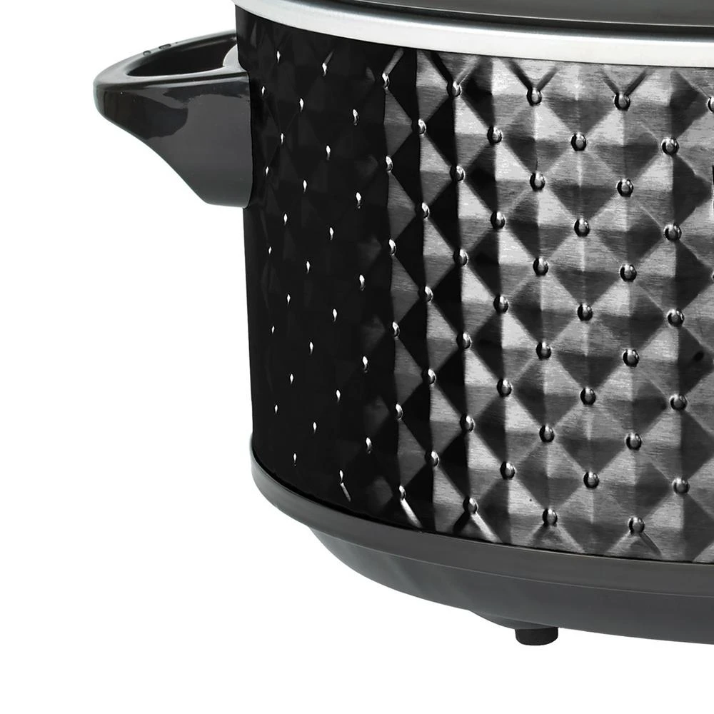 Brentwood Appliances Diamond 7 Qt. Black Slow Cooker With Tempered Glass Lid 7 Brentwood Appliances Diamond 7 Qt. Black Slow Cooker With Tempered Glass Lid - Image 5