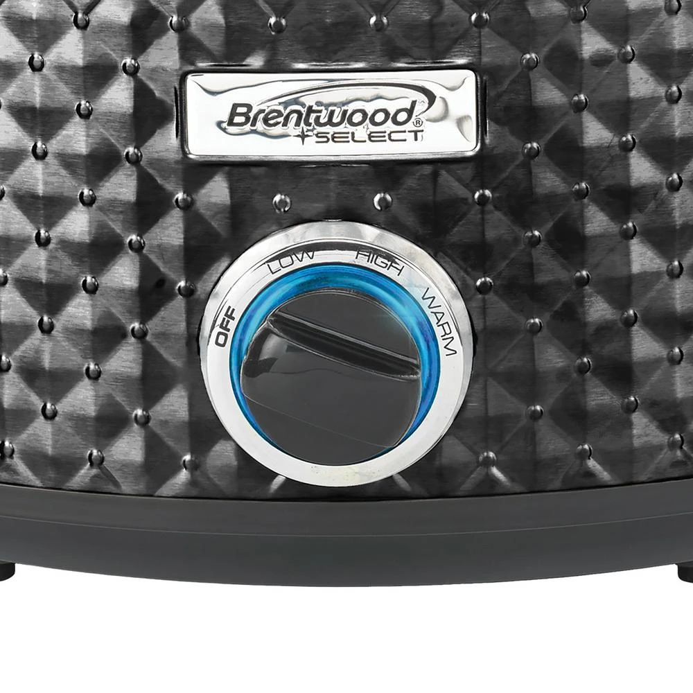 Brentwood Appliances Diamond 7 Qt. Black Slow Cooker With Tempered Glass Lid 9 Brentwood Appliances Diamond 7 Qt. Black Slow Cooker With Tempered Glass Lid - Image 7