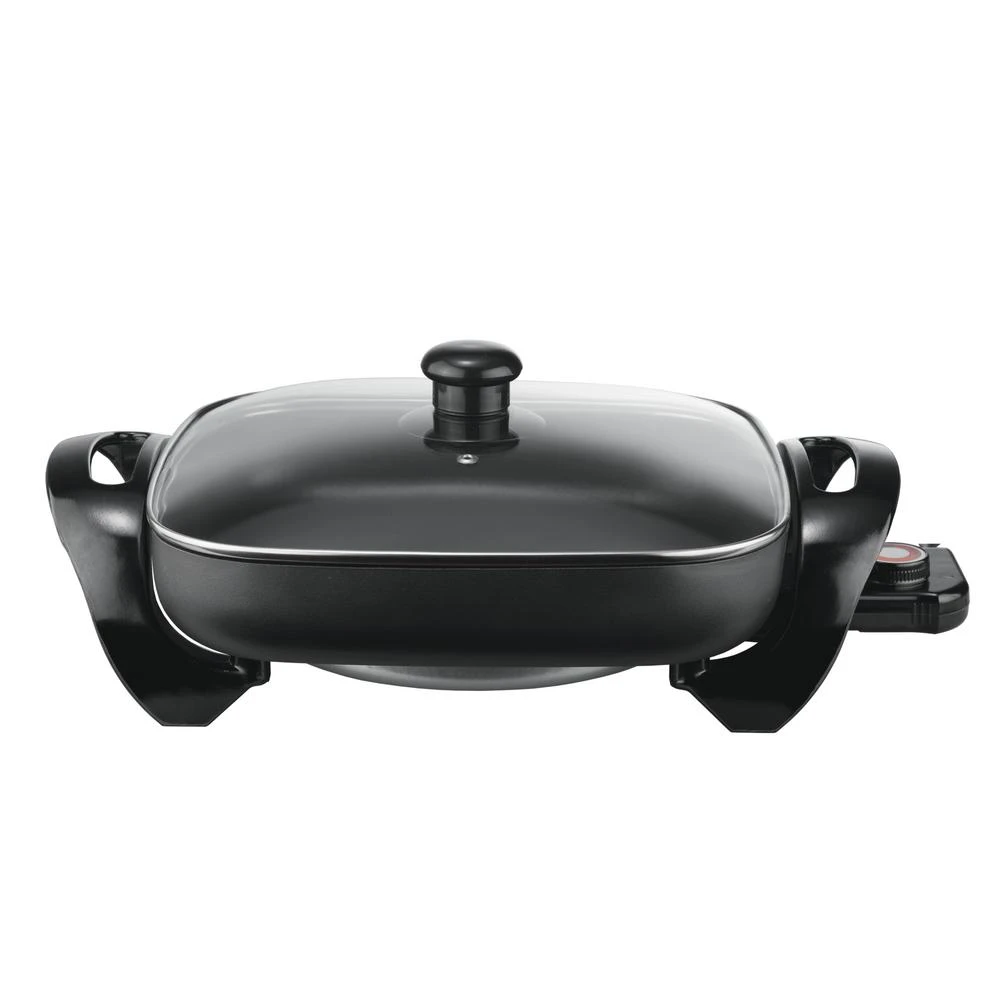Brentwood 12 In. Black Non-Stick Electric Skillet With Glass Lid 3 Brentwood 12 In. Black Non-Stick Electric Skillet With Glass Lid