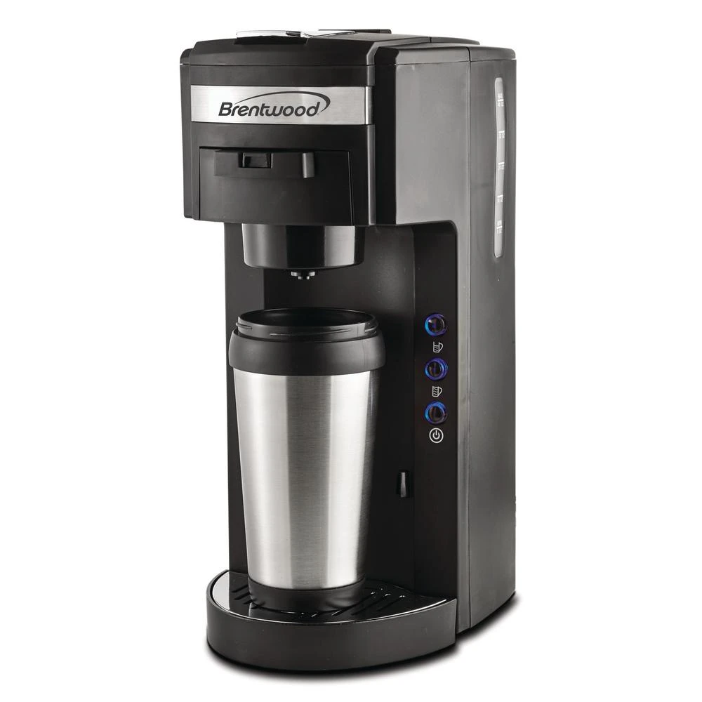 Brentwood Black Single Serve Coffe Maker With Stainless Steel Coffee Mug 4 Brentwood Black Single Serve Coffe Maker With Stainless Steel Coffee Mug - Image 2