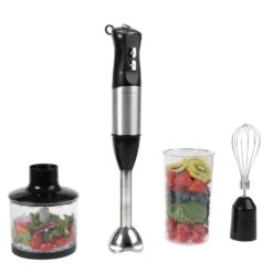 Classic Cuisine 6-Speed 4-in-1 Black Immersion Blender With Chopper And Whisk Attachment 11 Classic Cuisine 6-Speed 4-in-1 Black Immersion Blender With Chopper And Whisk Attachment -Tool Discount Store black classic cuisine immersion blenders hw031118 4f 1000