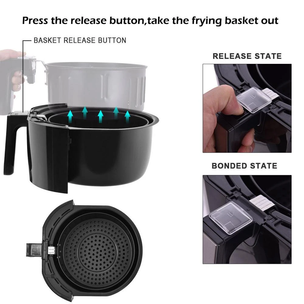 Costway 1400-Watt Electric Air Fryer 3.4 Qt. LCD Touch Screen Timer And Temperature Control 9 Costway 1400-Watt Electric Air Fryer 3.4 Qt. LCD Touch Screen Timer And Temperature Control - Image 7