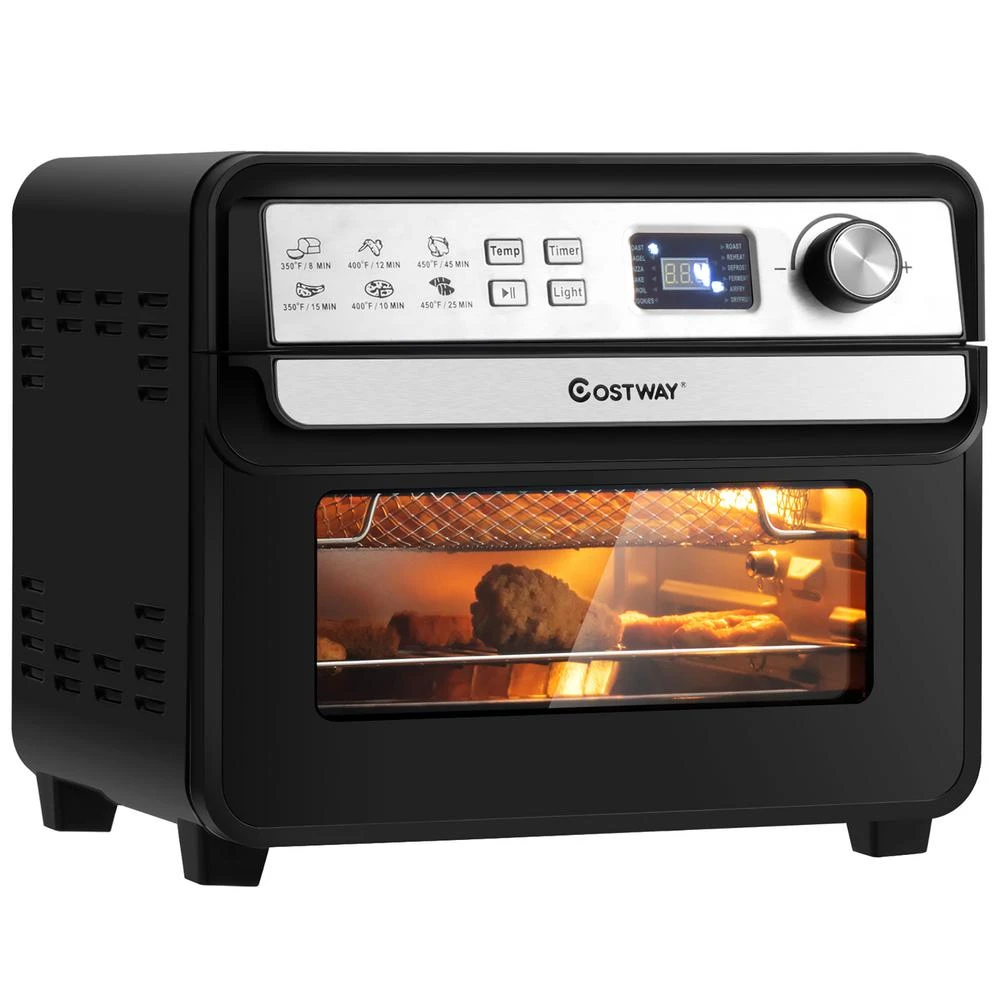 Costway 23 Qt. Black 12-in-1 Air Fryer Oven With Rotisserie 3 Costway 23 Qt. Black 12-in-1 Air Fryer Oven With Rotisserie