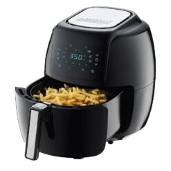 GoWISE USA 8-in-1 5.8 Qt. Black Electric Air Fryer With Recipe Book -Tool Discount Store black gowise usa air fryers gw22731 4f 1000