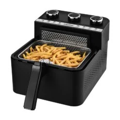 KALORIK 3.5 Qt. Black 2-in-1 Deep And Air Fryer -Tool Discount Store black kalorik deep fryers ft 45417 bk 1f 1000