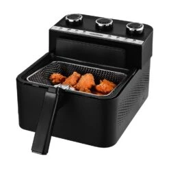 KALORIK 3.5 Qt. Black 2-in-1 Deep And Air Fryer -Tool Discount Store black kalorik deep fryers ft 45417 bk 4f 1000
