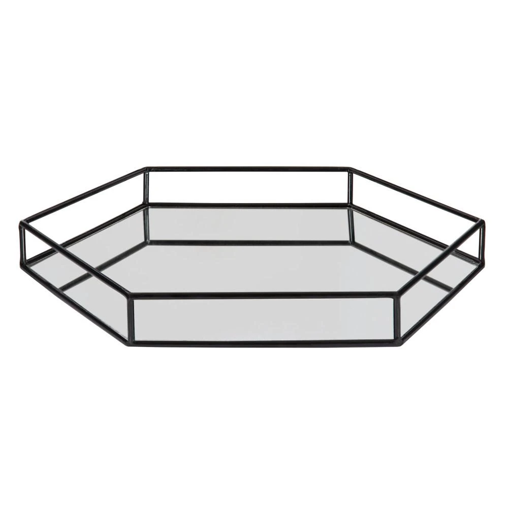 Kate And Laurel Felicia Black Decorative Tray 6 Kate And Laurel Felicia Black Decorative Tray - Image 4