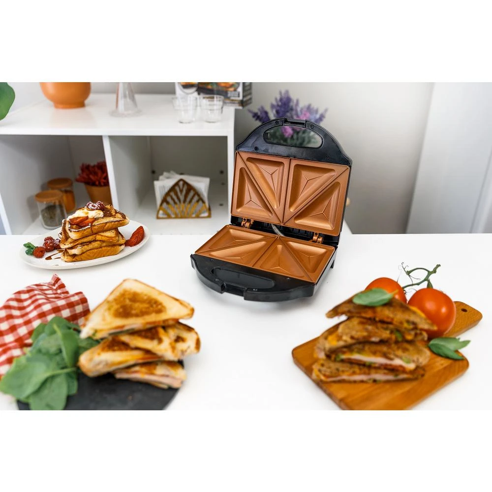 Gotham Steel Ti-Ceramic Black Non-Stick Sandwich Maker 7 Gotham Steel Ti-Ceramic Black Non-Stick Sandwich Maker - Image 5