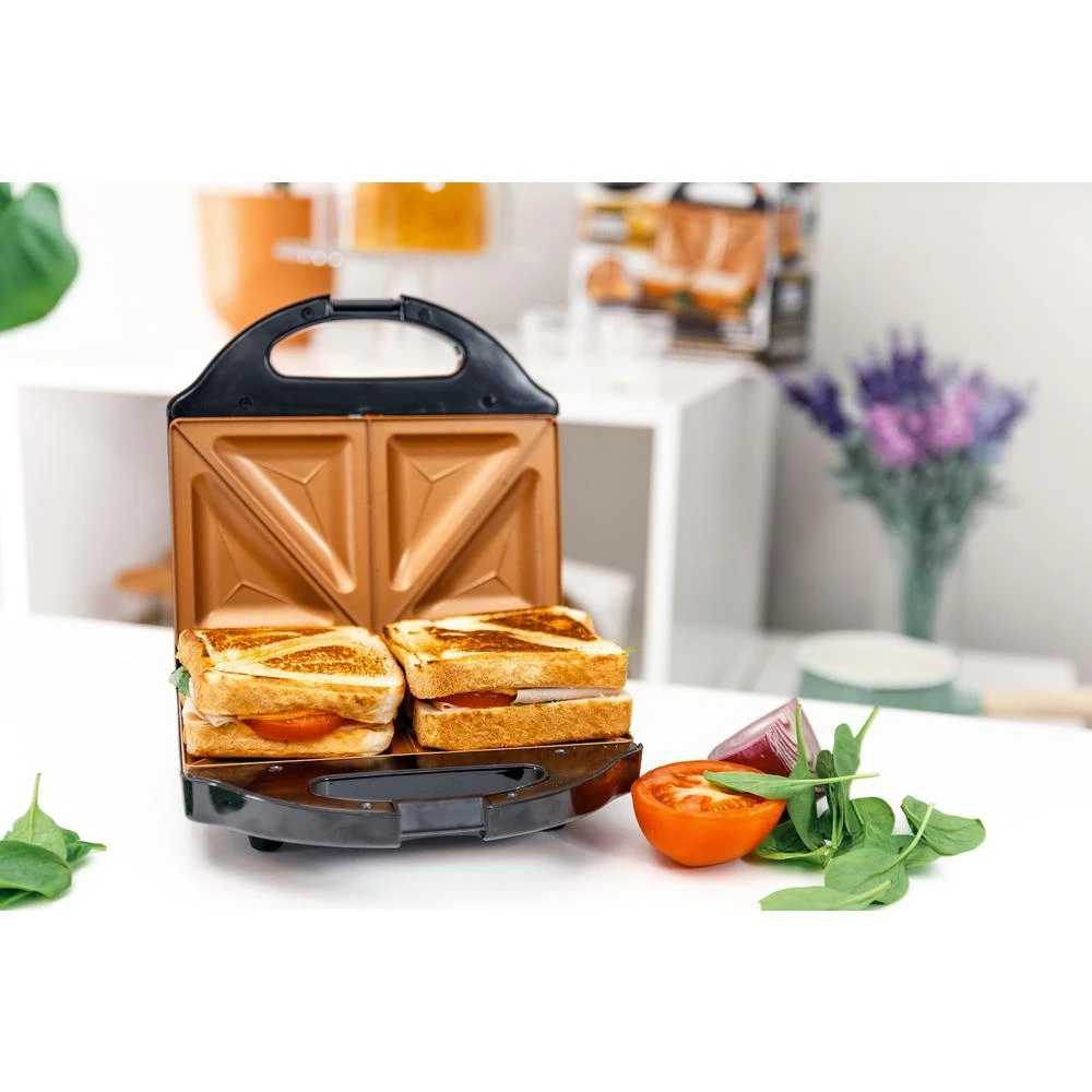 Gotham Steel Ti-Ceramic Black Non-Stick Sandwich Maker 6 Gotham Steel Ti-Ceramic Black Non-Stick Sandwich Maker - Image 4