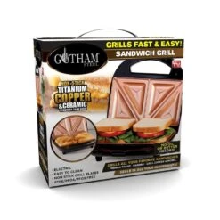 Gotham Steel Ti-Ceramic Black Non-Stick Sandwich Maker 10 Gotham Steel Ti-Ceramic Black Non-Stick Sandwich Maker -Tool Discount Store black nonstick ti ceramic coating gotham steel panini presses 2108 c3 1000