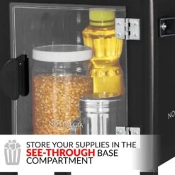 Nostalgia 300 W 2.5 Oz. Black Popcorn Cart With 5 Qt. Popcorn Bowl -Tool Discount Store black nostalgia popcorn machines kpm220ctbk 44 1000