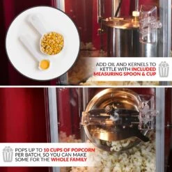 Nostalgia 300 W 2.5 Oz. Black Popcorn Cart With 5 Qt. Popcorn Bowl -Tool Discount Store black nostalgia popcorn machines kpm220ctbk 4f 1000