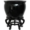 Oriental Furniture Oriental Furniture 14 In. Solid Black Porcelain Fishbowl 1 Oriental Furniture Oriental Furniture 14 In. Solid Black Porcelain Fishbowl -Tool Discount Store black oriental furniture vases bw 14fish blk 64 1000