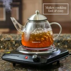 Ovente 1000-Walt (120-Volt) Single Burner 6 In. Hot Plate Black Adjustable Temperature Control -Tool Discount Store black ovente hot plates bgc101b 44 1000