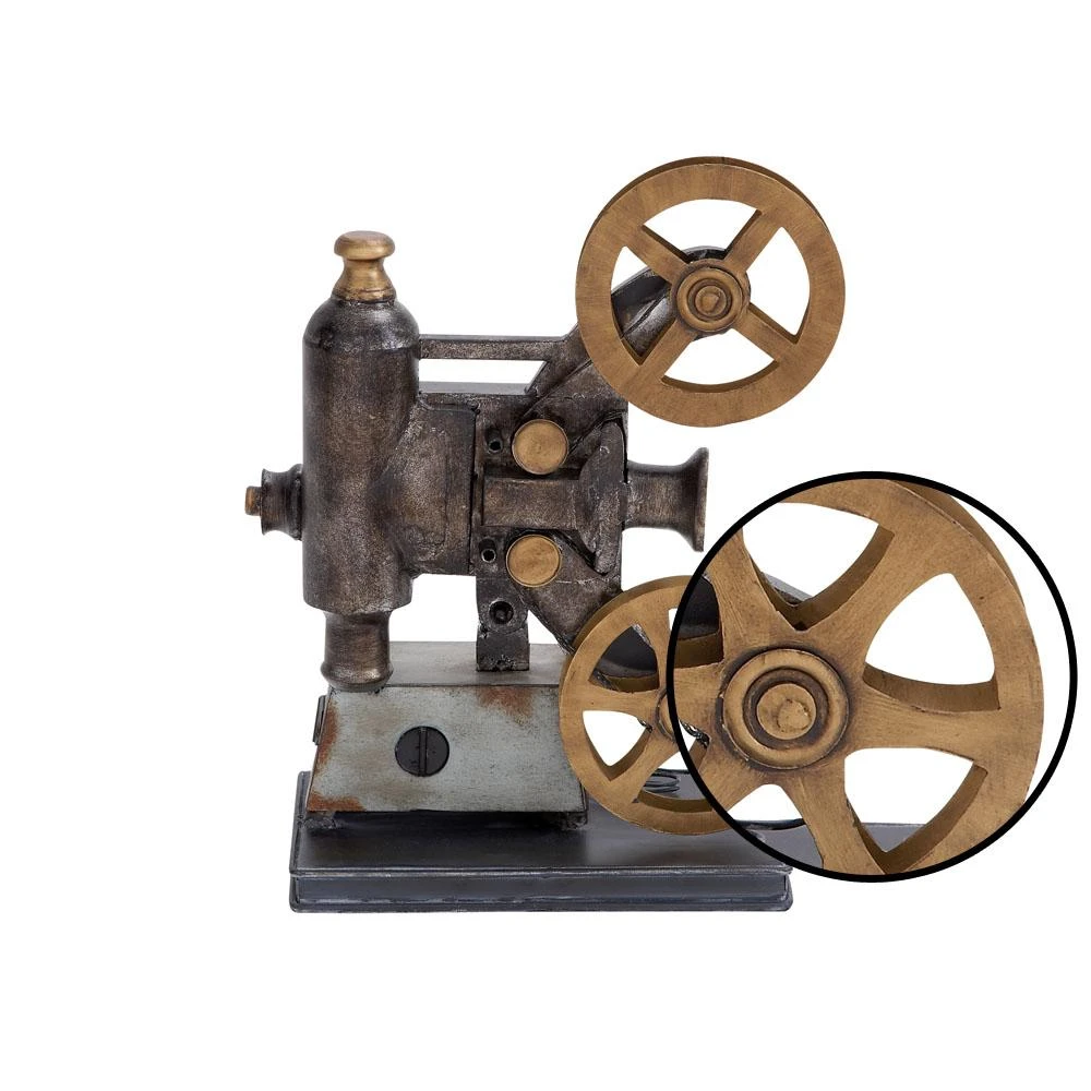 LITTON LANE Vintage Movie Projector And Film Reels Metal Decor 5 LITTON LANE Vintage Movie Projector And Film Reels Metal Decor - Image 3