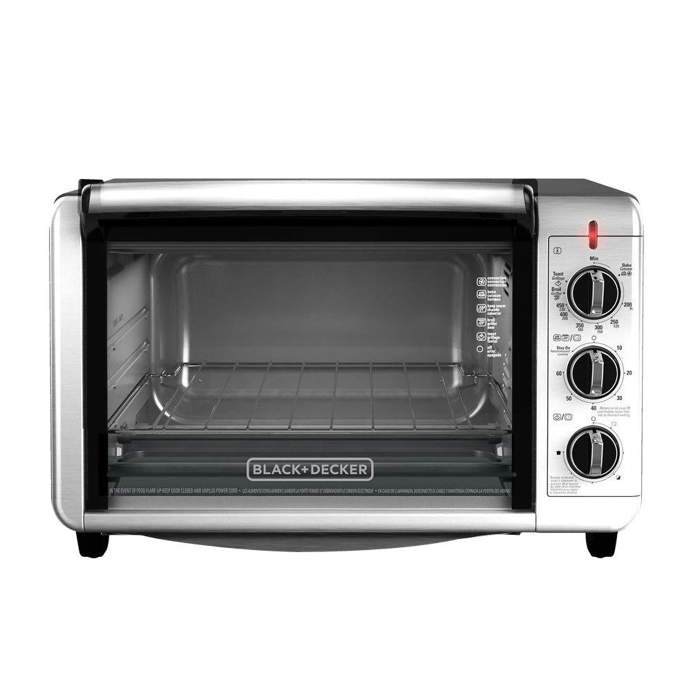 Black & Decker BLACK+DECKER 1500 W 6-Slice Black And Silver Convection Toaster Oven 3 Black & Decker BLACK+DECKER 1500 W 6-Slice Black And Silver Convection Toaster Oven