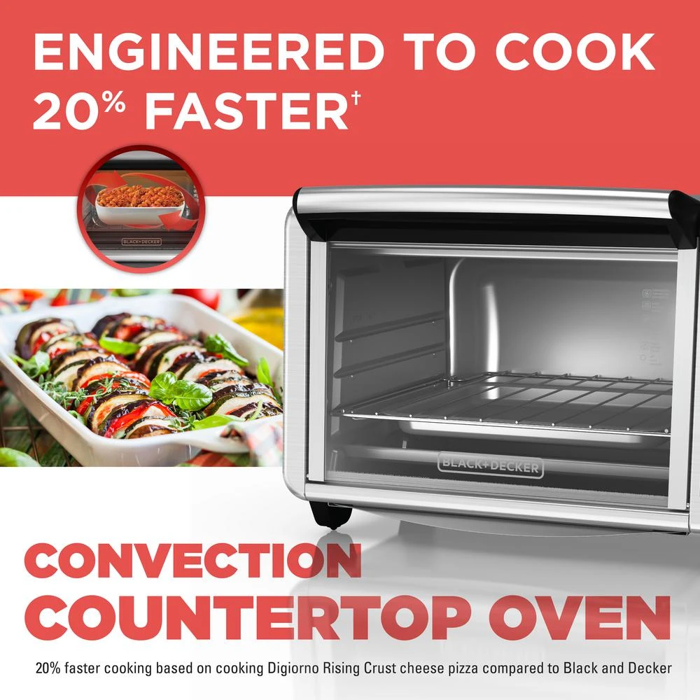 Black & Decker BLACK+DECKER 1500 W 6-Slice Black And Silver Convection Toaster Oven 5 Black & Decker BLACK+DECKER 1500 W 6-Slice Black And Silver Convection Toaster Oven - Image 3