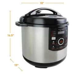 MegaChef 12 Qt. Black And Silver Electric Pressure Cooker With Automatic Shut-Off And Keep Warm Setting 15 MegaChef 12 Qt. Black And Silver Electric Pressure Cooker With Automatic Shut-Off And Keep Warm Setting -Tool Discount Store black silver megachef electric pressure cookers 985110831m 44 1000