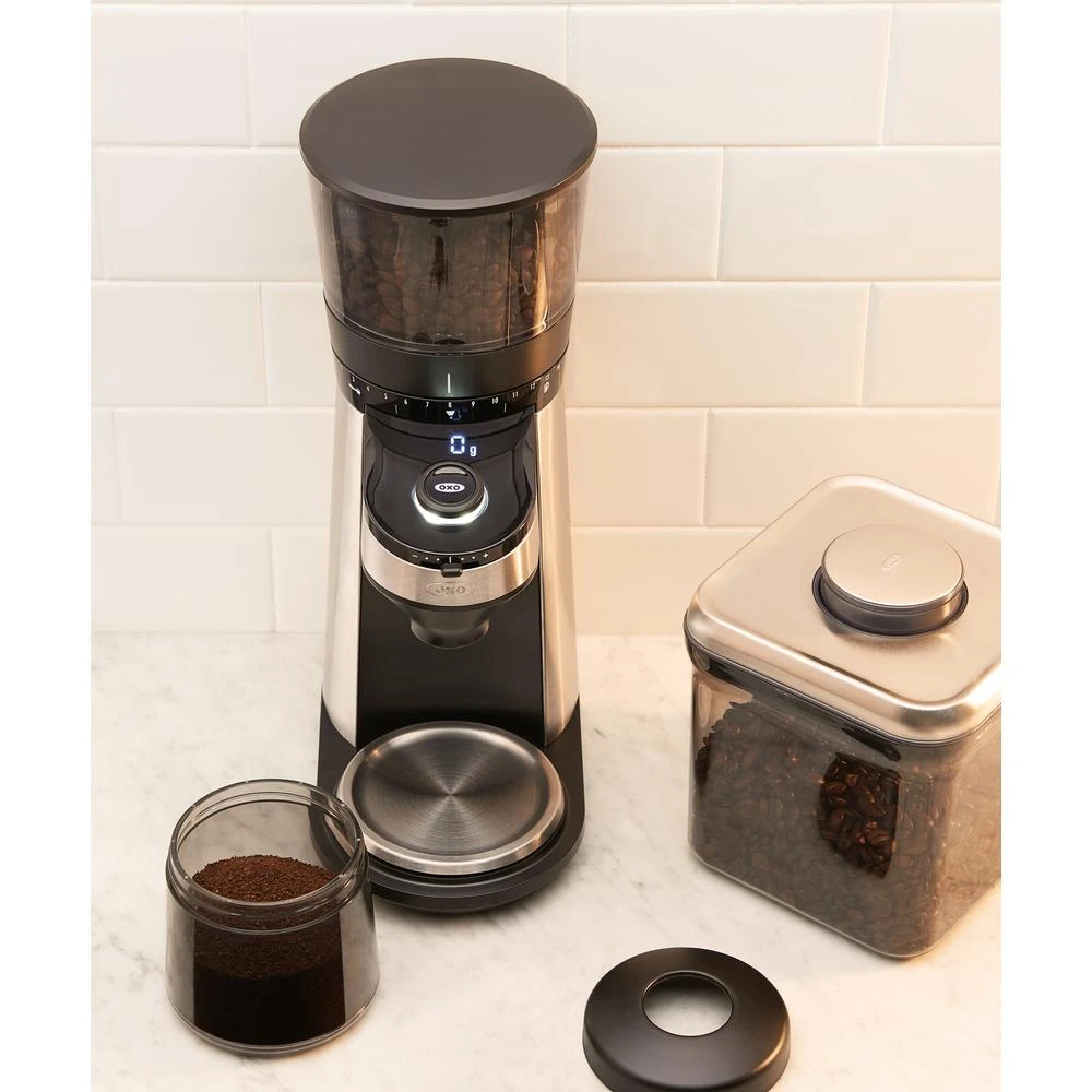 OXO 12 Oz. Black Stainless Steel Burr Coffee Grinder With Integrated Scale 15 OXO 12 Oz. Black Stainless Steel Burr Coffee Grinder With Integrated Scale - Image 13