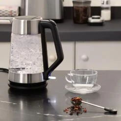 OXO 7.4-Cup Black Stainless Steel Cordless Electric Kettle With Automatic Shut-off 13 OXO 7.4-Cup Black Stainless Steel Cordless Electric Kettle With Automatic Shut-off -Tool Discount Store black stainless steel oxo electric kettles 8710300 fa 1000