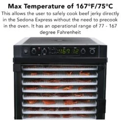 Tribest Sedona Express 11-Tray Black Food Dehydrator With Built-In Timer -Tool Discount Store black tribest dehydrators sde p6280 b 1f 1000