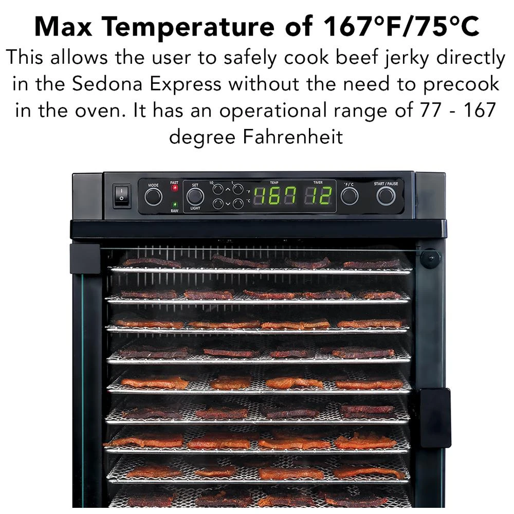 Tribest Sedona Express 11-Tray Black Stainless Steel Food Dehydrator With Built-In Timer 7 Tribest Sedona Express 11-Tray Black Stainless Steel Food Dehydrator With Built-In Timer - Image 5