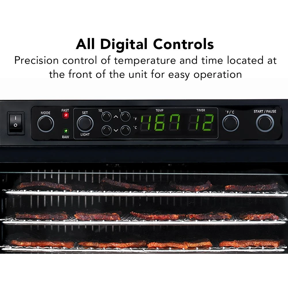 Tribest Sedona Express 11-Tray Black Stainless Steel Food Dehydrator With Built-In Timer 6 Tribest Sedona Express 11-Tray Black Stainless Steel Food Dehydrator With Built-In Timer - Image 4