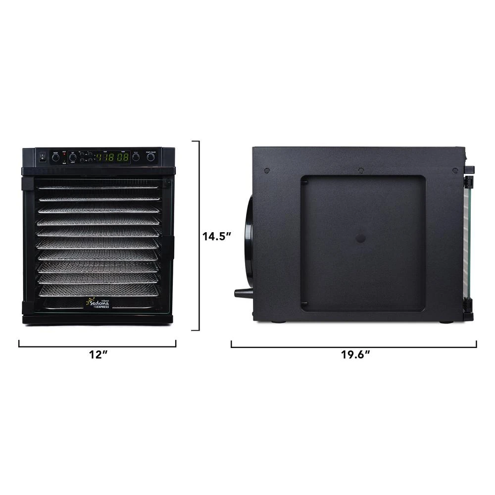 Tribest Sedona Express 11-Tray Black Stainless Steel Food Dehydrator With Built-In Timer 10 Tribest Sedona Express 11-Tray Black Stainless Steel Food Dehydrator With Built-In Timer - Image 8