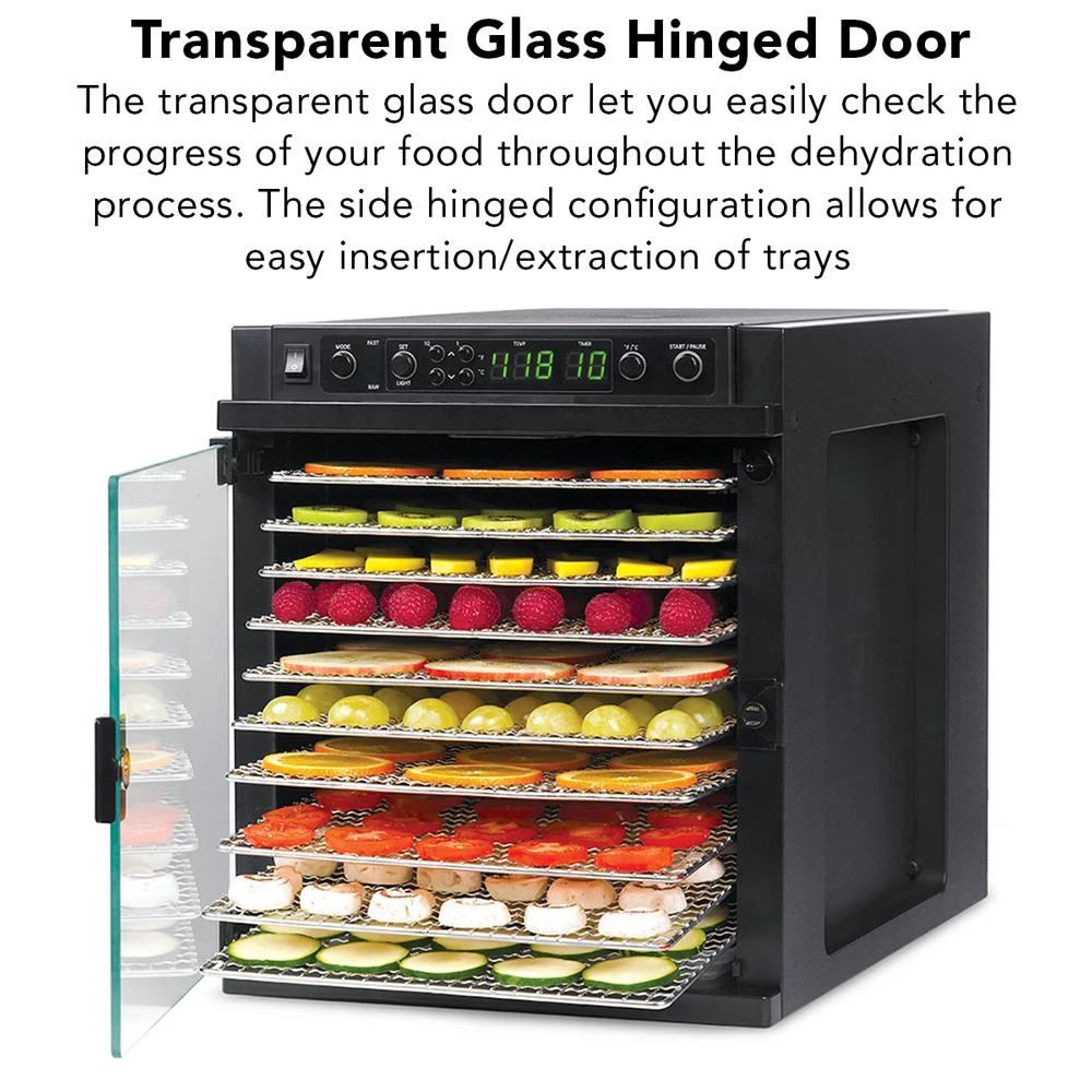 Tribest Sedona Express 11-Tray Black Stainless Steel Food Dehydrator With Built-In Timer 5 Tribest Sedona Express 11-Tray Black Stainless Steel Food Dehydrator With Built-In Timer - Image 3