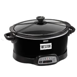 Weston 7 Qt. Programmable Black Slow Cooker With Locking Lid