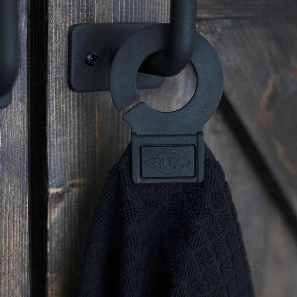 RITZ Hook And Hang Black Woven Cotton Kitchen Towel (Set Of 2) 5 RITZ Hook And Hang Black Woven Cotton Kitchen Towel (Set Of 2) - Image 3