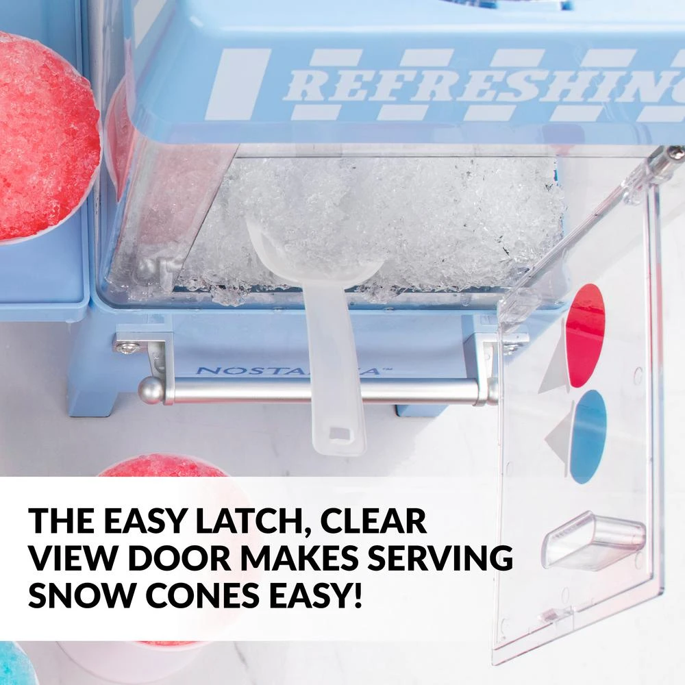 Nostalgia Vintage 160 Oz. Snow Cone Maker In Blue With Reusable Cones 7 Nostalgia Vintage 160 Oz. Snow Cone Maker In Blue With Reusable Cones - Image 5