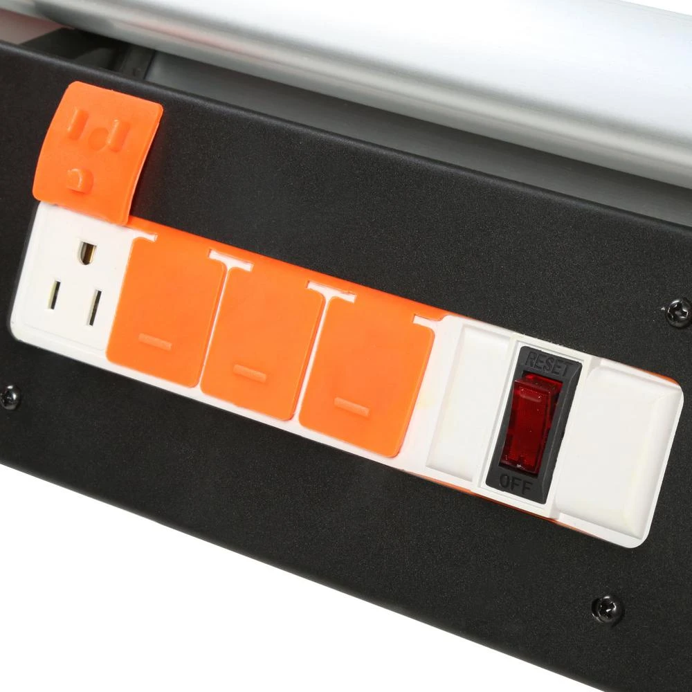 BORA Heavy Duty Portable Miter Saw Stand With Quick Release Tool Mounts, Wheels, Work Light, Vise, 4-Outlet Power 6 BORA Heavy Duty Portable Miter Saw Stand With Quick Release Tool Mounts, Wheels, Work Light, Vise, 4-Outlet Power - Image 4