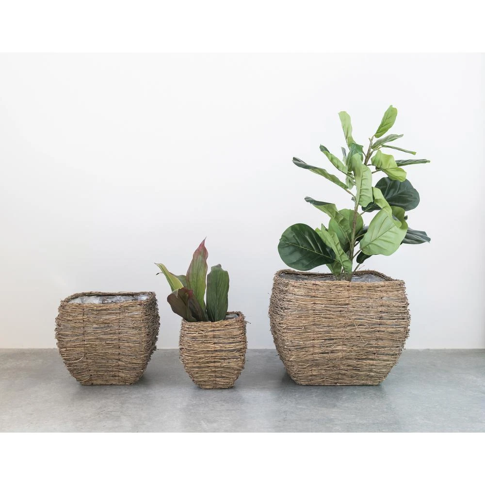 3R Studios Bamboo Branch Decorative Baskets With Clothespon Legs (Set Of 3) 4 3R Studios Bamboo Branch Decorative Baskets With Clothespon Legs (Set Of 3) - Image 2