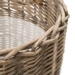 Glitzhome Natural/White Round Wicker Baskets (Set Of 3) 13 Glitzhome Natural/White Round Wicker Baskets (Set Of 3) -Tool Discount Store brown glitzhome storage baskets 1504203390 44 1000