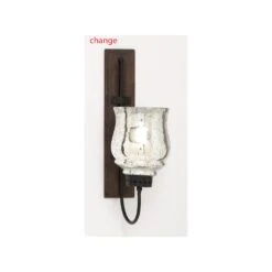 LITTON LANE 21 In. New Traditional Silver Flared Top Hurricane Candle Sconce