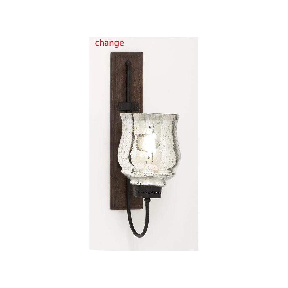 LITTON LANE 21 In. New Traditional Silver Flared Top Hurricane Candle Sconce 3 LITTON LANE 21 In. New Traditional Silver Flared Top Hurricane Candle Sconce