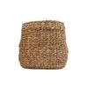 Zentique Concave Hand Woven Seagrass Medium Without Handles Basket -Tool Discount Store brown zentique storage baskets zenws b15 m 64 1000